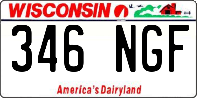 WI license plate 346NGF