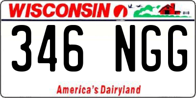 WI license plate 346NGG