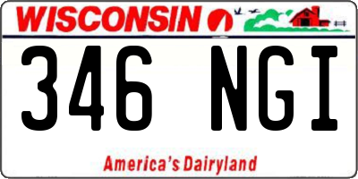 WI license plate 346NGI