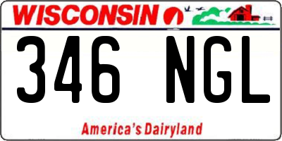 WI license plate 346NGL