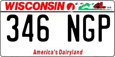 WI license plate 346NGP