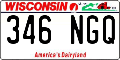WI license plate 346NGQ