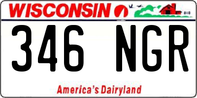 WI license plate 346NGR