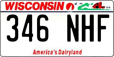 WI license plate 346NHF
