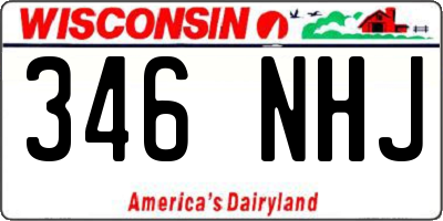 WI license plate 346NHJ