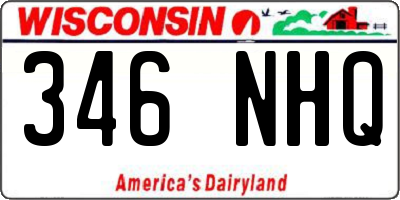 WI license plate 346NHQ