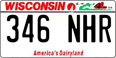 WI license plate 346NHR