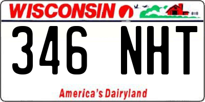 WI license plate 346NHT