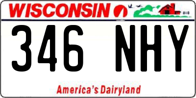 WI license plate 346NHY