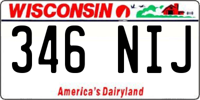 WI license plate 346NIJ