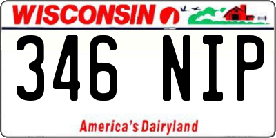 WI license plate 346NIP