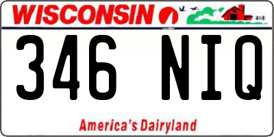 WI license plate 346NIQ