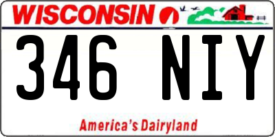 WI license plate 346NIY