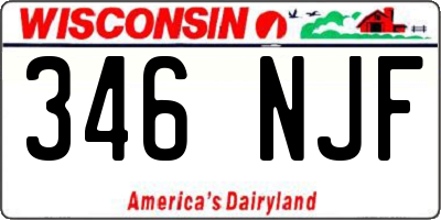 WI license plate 346NJF