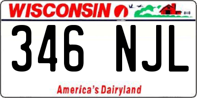 WI license plate 346NJL