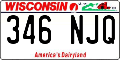WI license plate 346NJQ