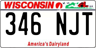 WI license plate 346NJT