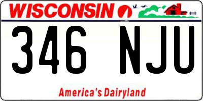 WI license plate 346NJU