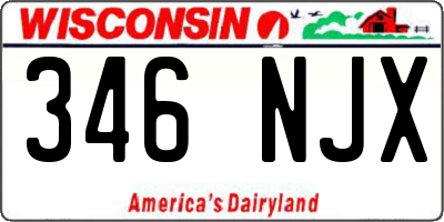 WI license plate 346NJX