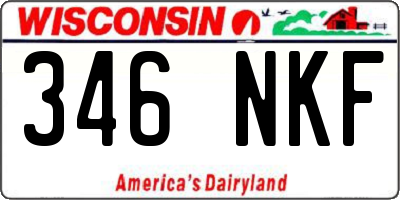 WI license plate 346NKF