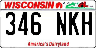 WI license plate 346NKH