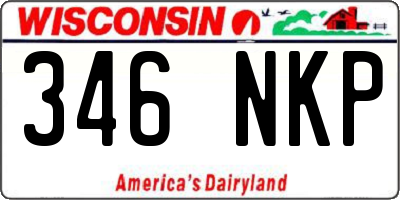 WI license plate 346NKP