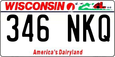 WI license plate 346NKQ