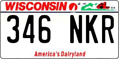 WI license plate 346NKR