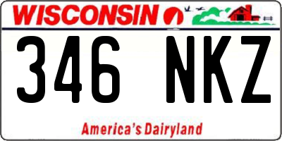 WI license plate 346NKZ