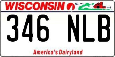 WI license plate 346NLB