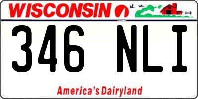WI license plate 346NLI