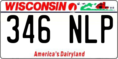 WI license plate 346NLP