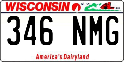 WI license plate 346NMG