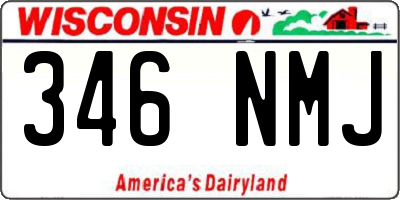 WI license plate 346NMJ