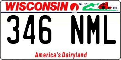 WI license plate 346NML