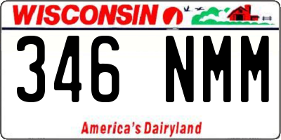 WI license plate 346NMM