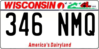 WI license plate 346NMQ