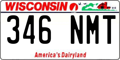 WI license plate 346NMT