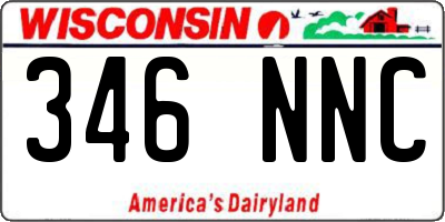 WI license plate 346NNC
