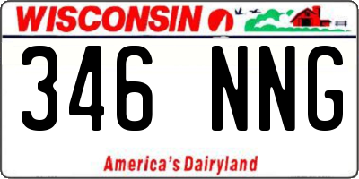 WI license plate 346NNG