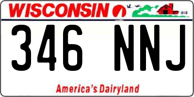 WI license plate 346NNJ