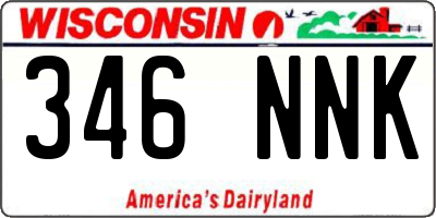 WI license plate 346NNK