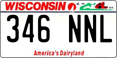 WI license plate 346NNL