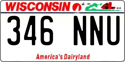 WI license plate 346NNU