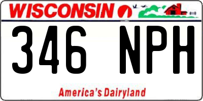 WI license plate 346NPH