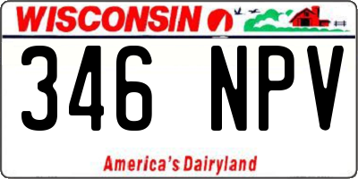 WI license plate 346NPV