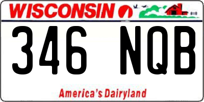 WI license plate 346NQB