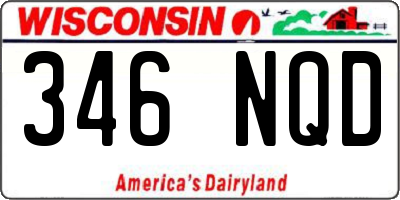 WI license plate 346NQD