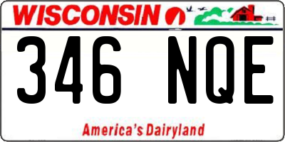 WI license plate 346NQE