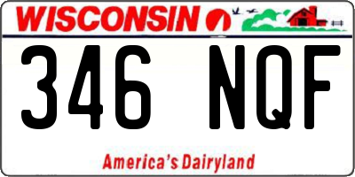 WI license plate 346NQF